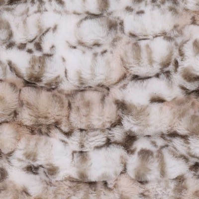 Stretch faux rabbit fur fabric for blanket apparel coat