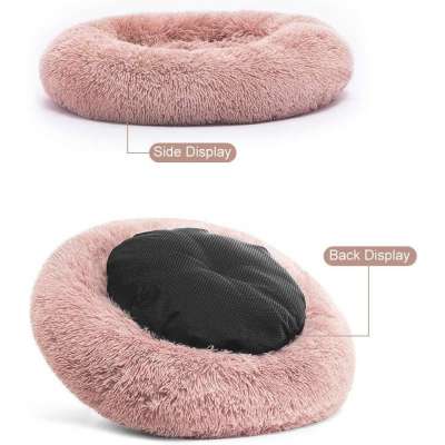 Round Dog Bed Ultra Soft Washable Dog Calming Pet Bed and Cat Bed